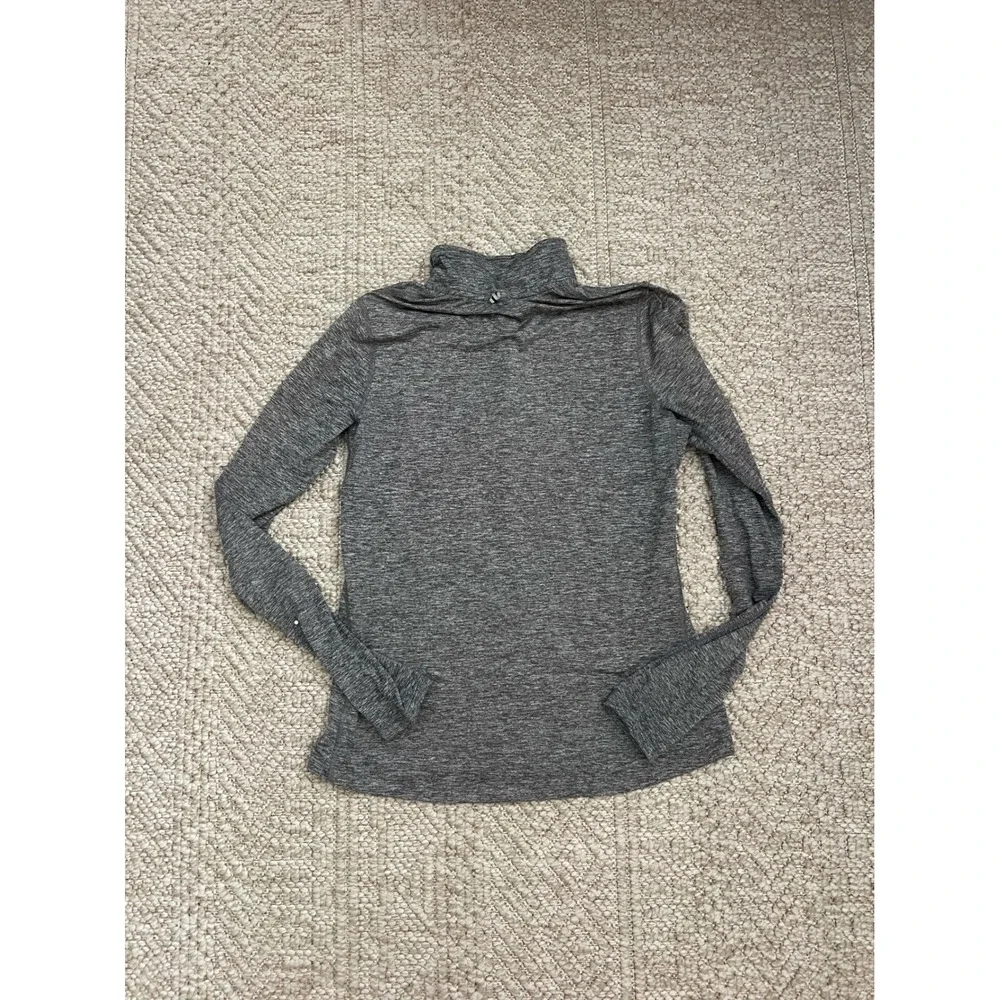 Nike Running Dri-FIT Womens Medium Gray Heather Quarter Zip Pullover Long Sleeve